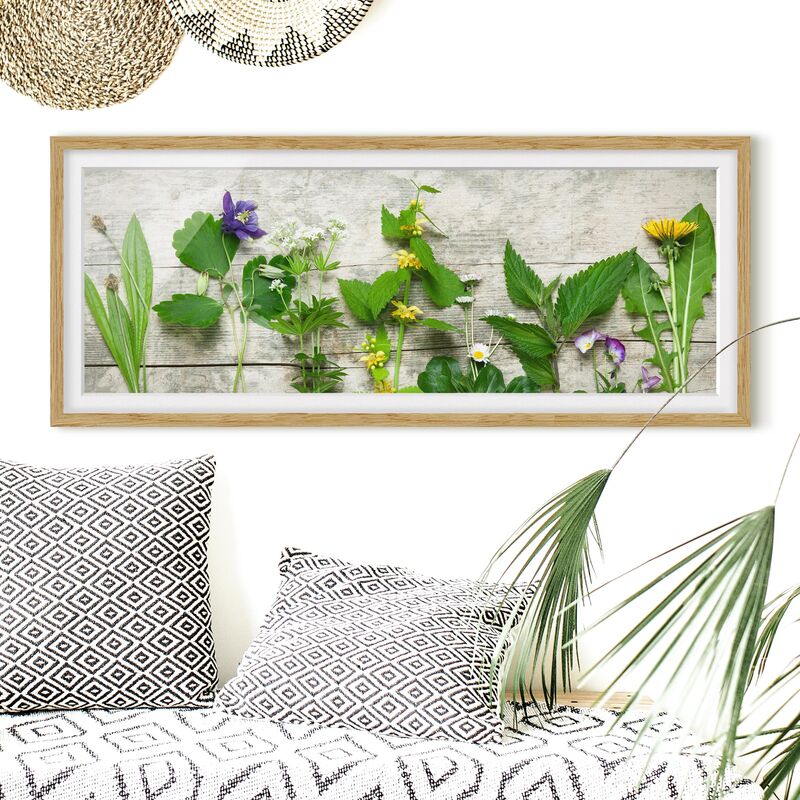 Póster enmarcado - Erbe Officinali E Selvatiche Dimensión LxA: 20cm x 50cm, Marco: Roble
Póster enmarcado - Erbe Officinali E Selvatiche Dimensión LxA: 20cm x 50cm, Marco: Roble