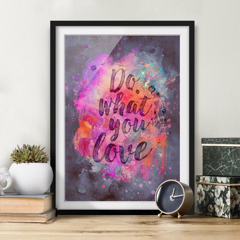 Póster enmarcado - Esplosione di colore fare ciò che amo Dimensión LxA: 100cm x 70cm, Marco: Negro
Póster enmarcado - Esplosione di colore fare ciò che amo Dimensión LxA: 100cm x 70cm, Marco: Negro