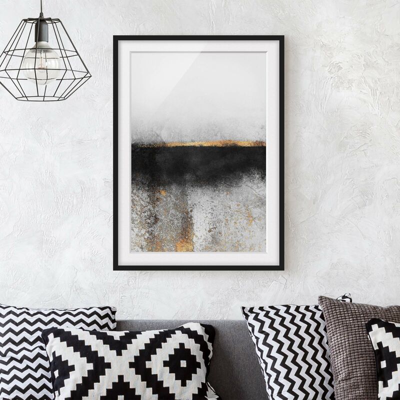 Póster enmarcado - Estratto Golden Horizon Bianco e nero Dimensión LxA: 70cm x 50cm, Marco: Negro
Póster enmarcado - Estratto Golden Horizon Bianco e nero Dimensión LxA: 70cm x 50cm, Marco: Negro