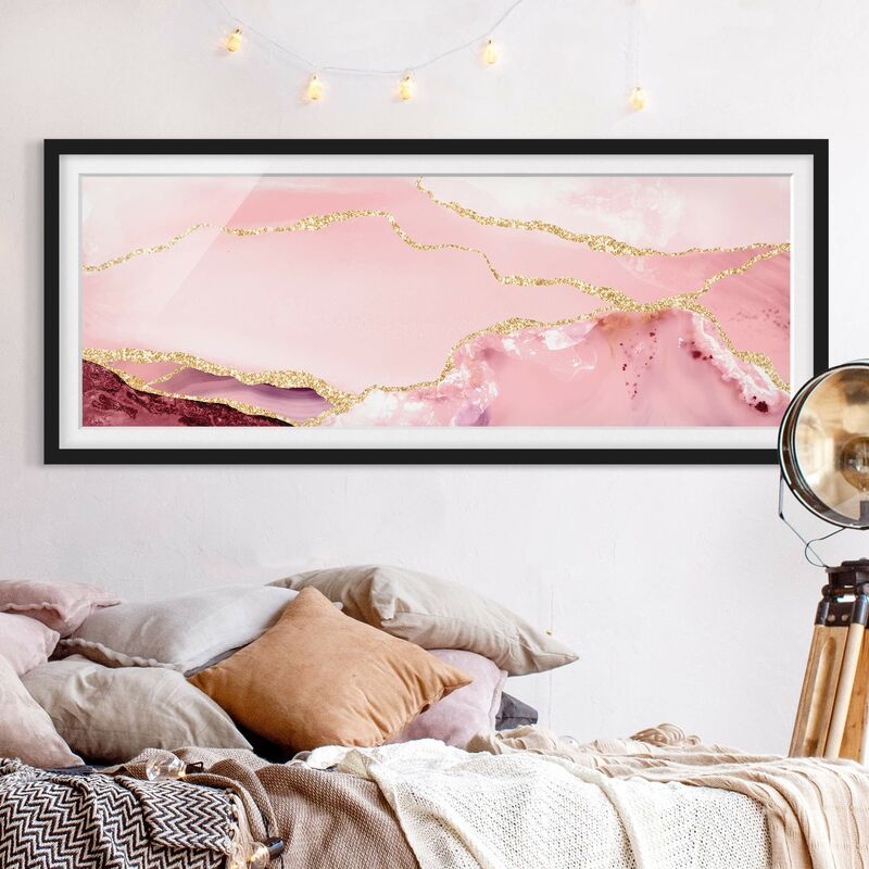 Póster enmarcado - Estratto Monti rosa con Golden Lines Dimensión LxA: 50cm x 130cm, Marco: Negro
Póster enmarcado - Estratto Monti rosa con Golden Lines Dimensión LxA: 50cm x 130cm, Marco: Negro
