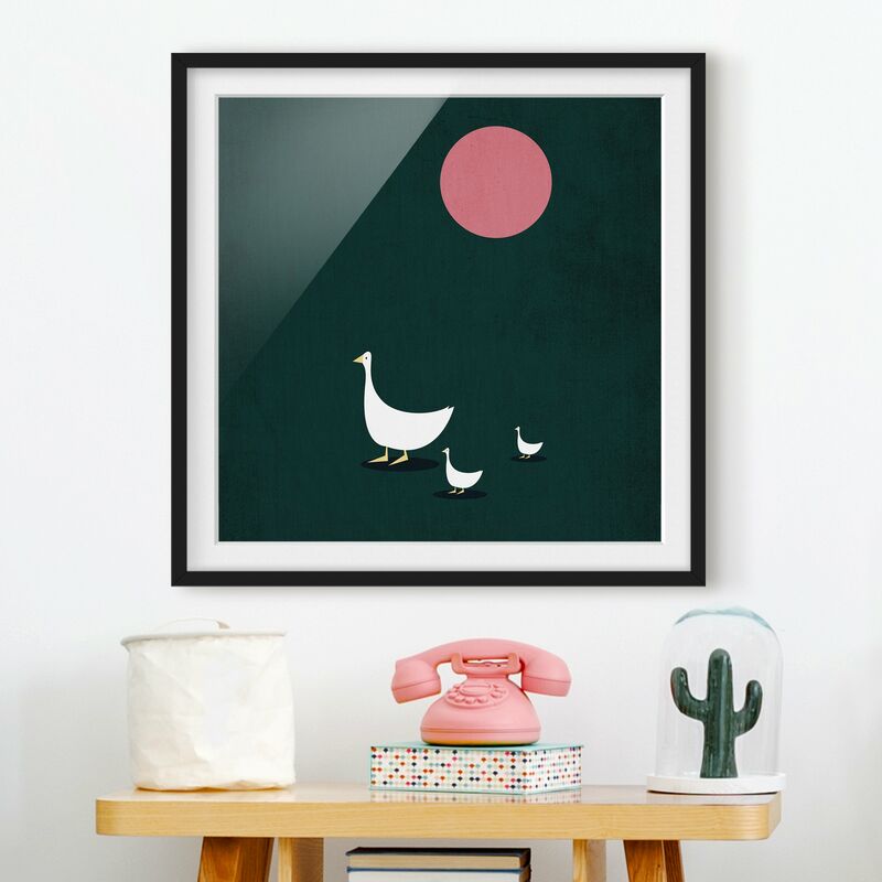 Póster enmarcado - Famiglia di oche a spasso Dimensión LxA: 70cm x 70cm, Marco: Negro
Póster enmarcado - Famiglia di oche a spasso Dimensión LxA: 70cm x 70cm, Marco: Negro