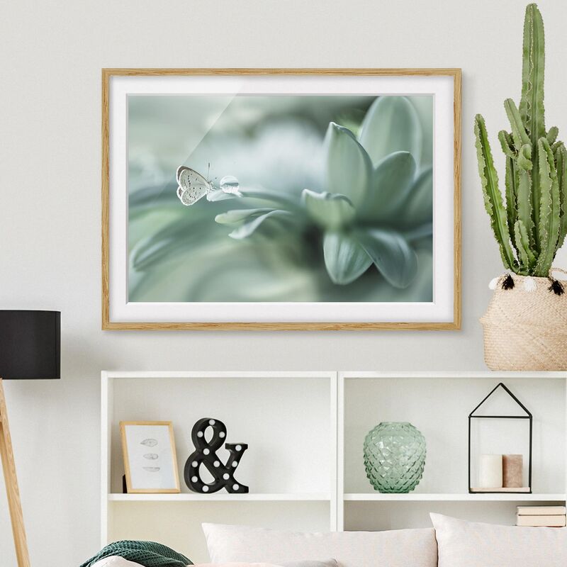 Póster enmarcado - Farfalla E Gocce di rugiada In Pastel Verde Dimensión LxA: 50cm x 70cm, Marco: Roble
Póster enmarcado - Farfalla E Gocce di rugiada In Pastel Verde Dimensión LxA: 50cm x 70cm, Marco: Roble