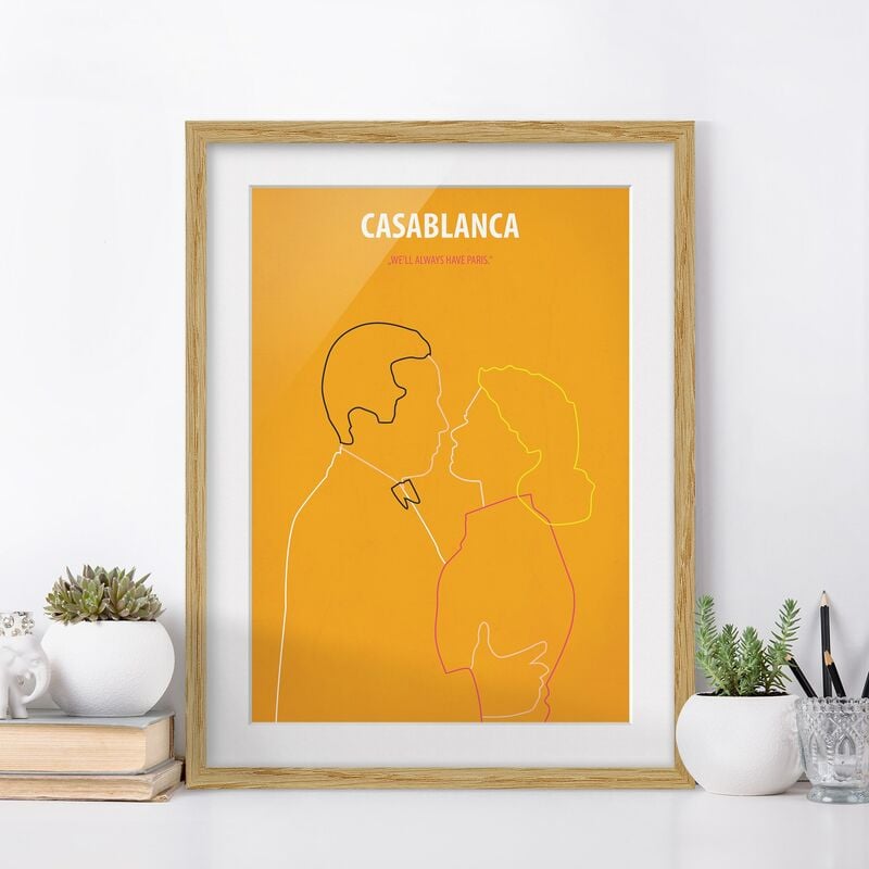 Póster enmarcado - Film Poster Casablanca Dimensión LxA: 100cm x 70cm, Marco: Roble
Póster enmarcado - Film Poster Casablanca Dimensión LxA: 100cm x 70cm, Marco: Roble