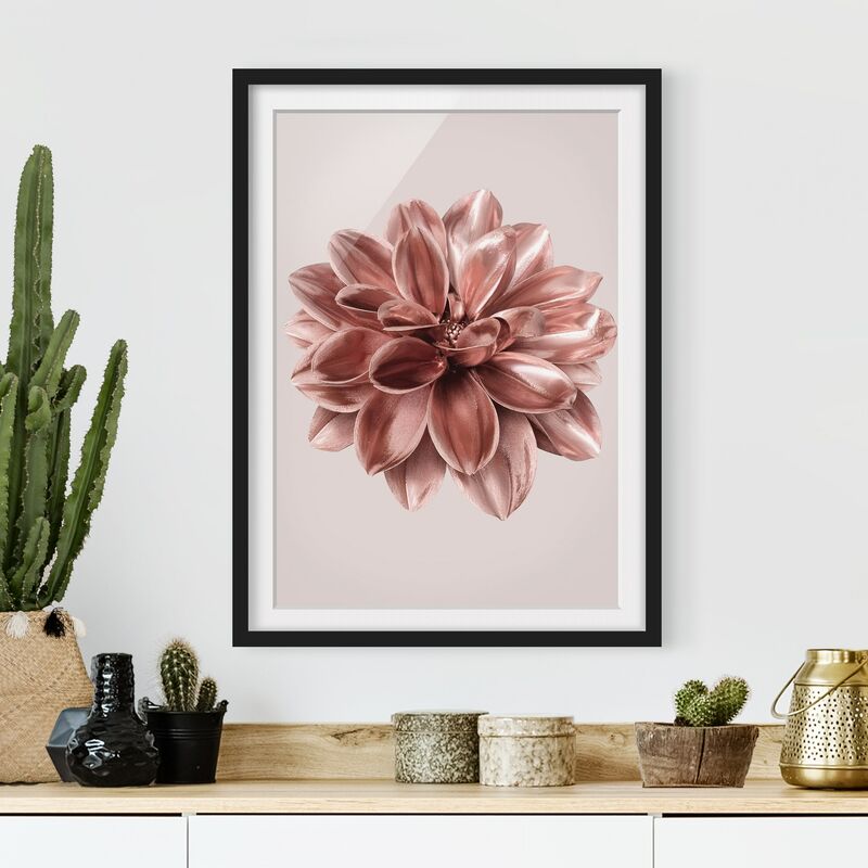 Póster enmarcado - Fiore dalia in oro rosa metallico Dimensión LxA: 100cm x 70cm, Marco: Negro
Póster enmarcado - Fiore dalia in oro rosa metallico Dimensión LxA: 100cm x 70cm, Marco: Negro