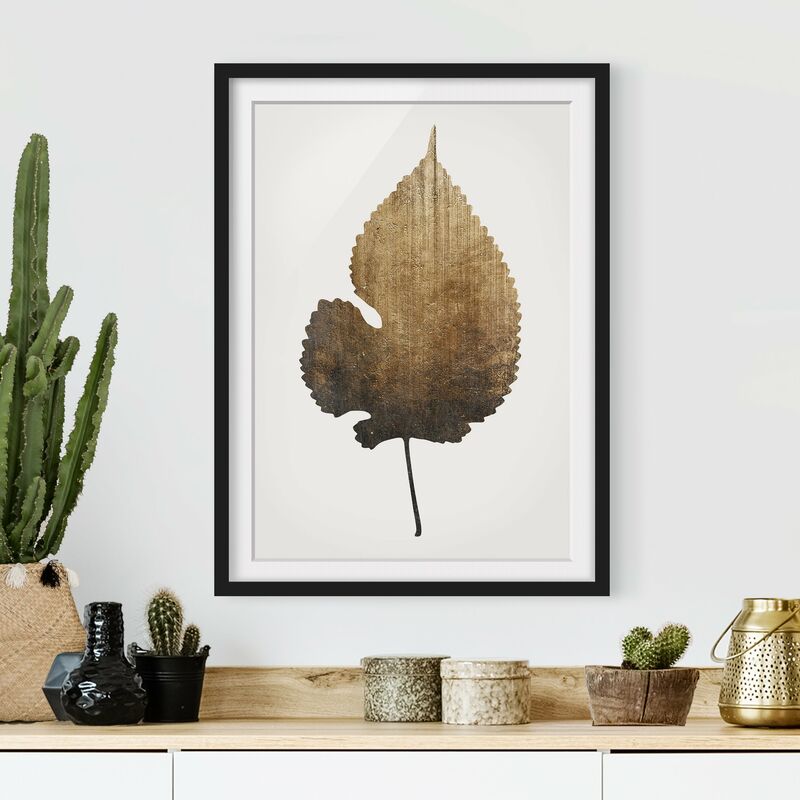 Póster enmarcado - Foglia dorata - Tiglio Dimensión LxA: 100cm x 70cm, Marco: Negro
Póster enmarcado - Foglia dorata - Tiglio Dimensión LxA: 100cm x 70cm, Marco: Negro