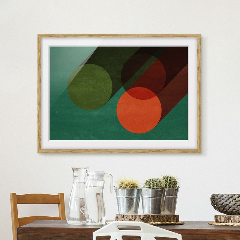 Póster enmarcado - Forme astratte - Cerchi in verde e rosso Dimensión LxA: 18cm x 24cm, Marco: Roble
Póster enmarcado - Forme astratte - Cerchi in verde e rosso Dimensión LxA: 18cm x 24cm, Marco: Roble