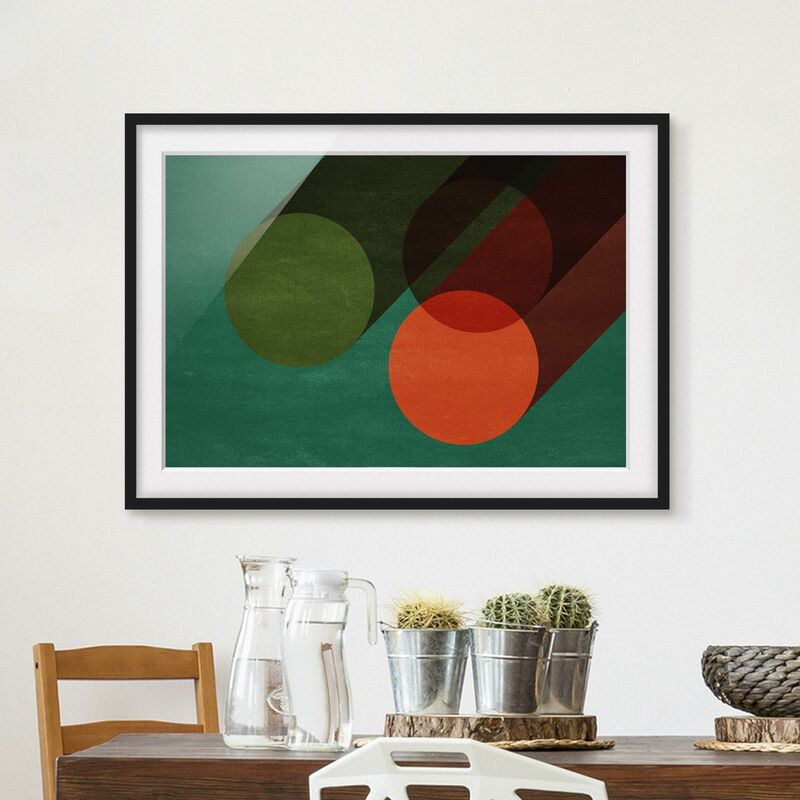 Póster enmarcado - Forme astratte - Cerchi in verde e rosso Dimensión LxA: 30cm x 40cm, Marco: Negro
Póster enmarcado - Forme astratte - Cerchi in verde e rosso Dimensión LxA: 30cm x 40cm, Marco: Negro