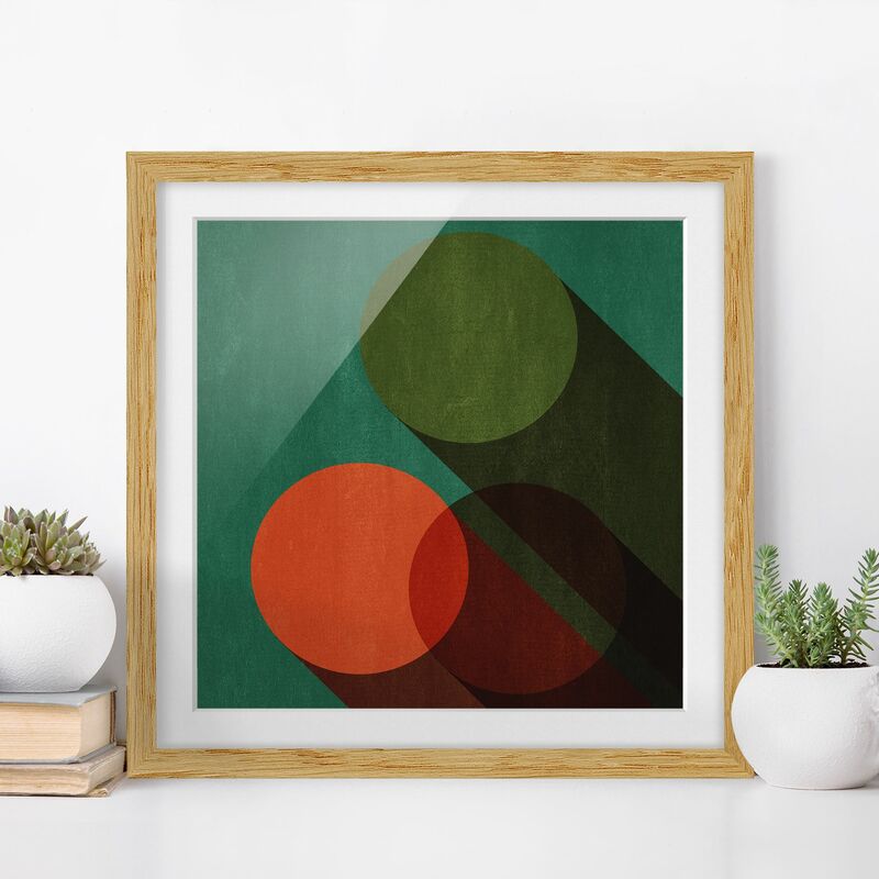 Póster enmarcado - Forme astratte - Cerchi in verde e rosso Dimensión LxA: 20cm x 20cm, Marco: Roble
Póster enmarcado - Forme astratte - Cerchi in verde e rosso Dimensión LxA: 20cm x 20cm, Marco: Roble
