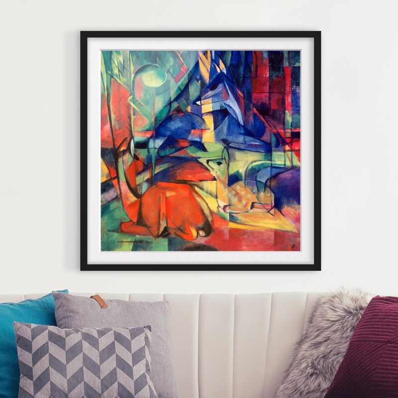 Póster enmarcado - Franz Marc - Deer In The Forest Dimensión LxA: 50cm x 50cm, Marco: Negro
Póster enmarcado - Franz Marc - Deer In The Forest Dimensión LxA: 50cm x 50cm, Marco: Negro