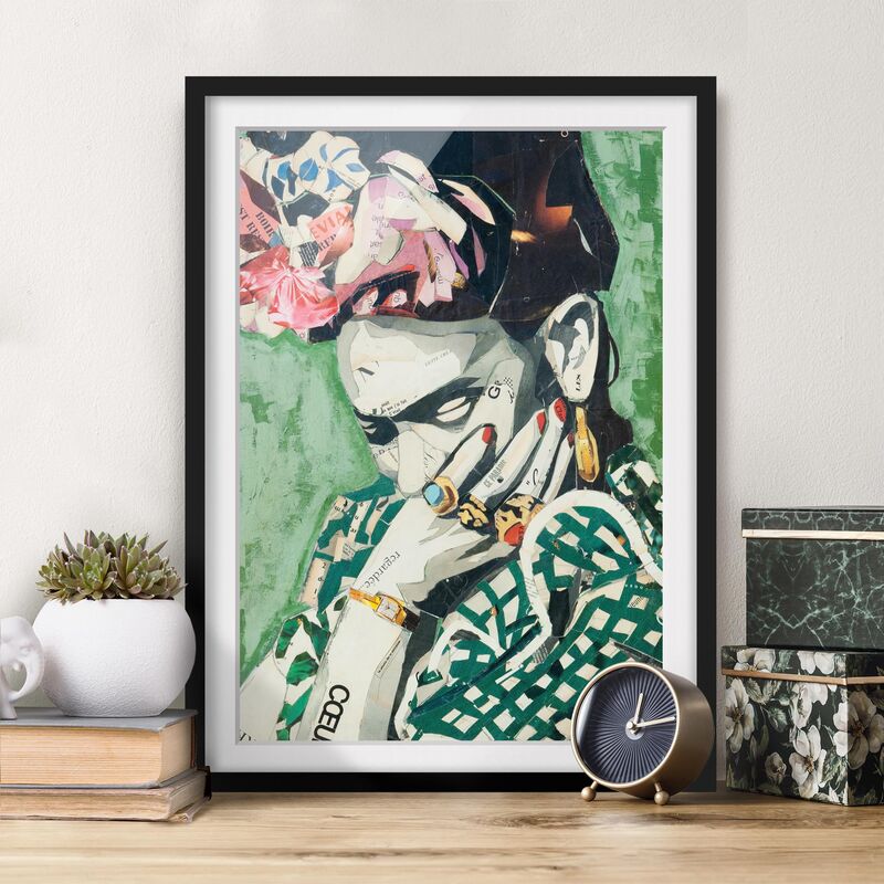 Bilderwelten - Póster enmarcado - Frida Kahlo - Collage No.3 Dimensión LxA: 40cm x 30cm, Marco: Negro
Bilderwelten - Póster enmarcado - Frida Kahlo - Collage No.3 Dimensión LxA: 40cm x 30cm, Marco: Negro