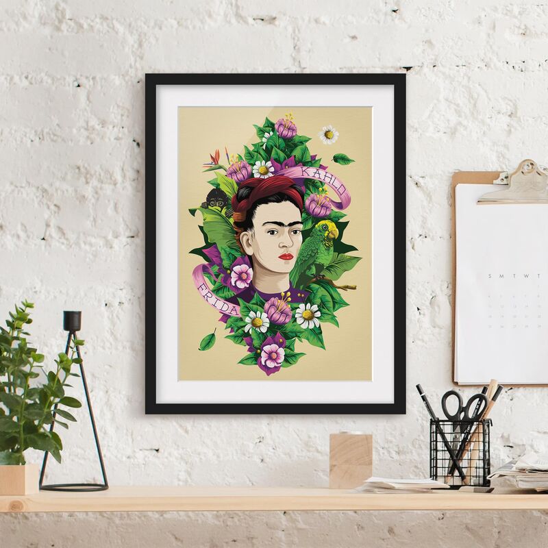 Póster enmarcado - Frida Kahlo - Frida, Monkey And Parrot Dimensión LxA: 70cm x 50cm, Marco: Negro
Póster enmarcado - Frida Kahlo - Frida, Monkey And Parrot Dimensión LxA: 70cm x 50cm, Marco: Negro