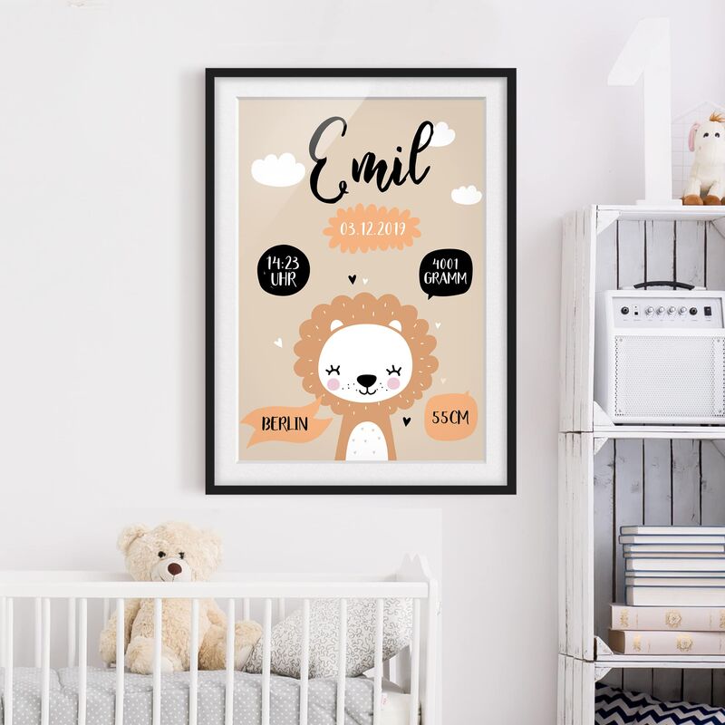 Póster enmarcado - Gentle Lion - Custom Text Dimensión LxA: 100cm x 70cm, Marco: Negro
Póster enmarcado - Gentle Lion - Custom Text Dimensión LxA: 100cm x 70cm, Marco: Negro