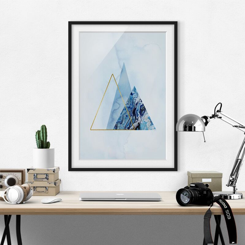 Póster enmarcado - Geometria di blu e oro II Dimensión LxA: 70cm x 50cm, Marco: Negro
Póster enmarcado - Geometria di blu e oro II Dimensión LxA: 70cm x 50cm, Marco: Negro