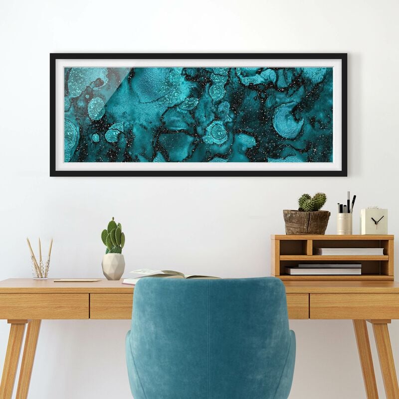 Póster enmarcado - Goccia del turchese con glitter Dimensión LxA: 20cm x 50cm, Marco: Negro
Póster enmarcado - Goccia del turchese con glitter Dimensión LxA: 20cm x 50cm, Marco: Negro