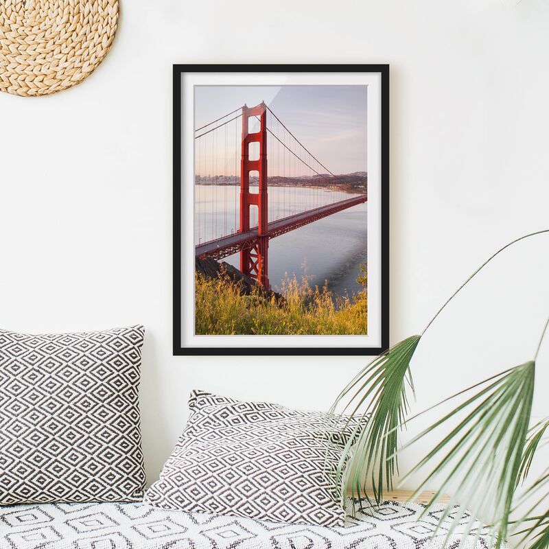 Póster enmarcado - Golden Gate Bridge In San Francisco Dimensión LxA: 100cm x 70cm, Marco: Negro
Póster enmarcado - Golden Gate Bridge In San Francisco Dimensión LxA: 100cm x 70cm, Marco: Negro