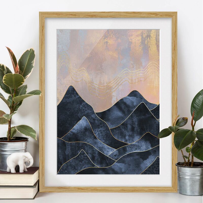 Póster enmarcado - Golden Dawn sopra le montagne Dimensión LxA: 70cm x 50cm, Marco: Roble
Póster enmarcado - Golden Dawn sopra le montagne Dimensión LxA: 70cm x 50cm, Marco: Roble