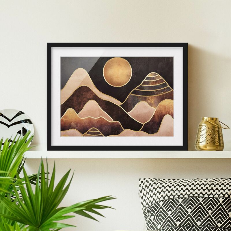 Póster enmarcado - Golden Sun astratti Monti Dimensión LxA: 40cm x 55cm, Marco: Negro
Póster enmarcado - Golden Sun astratti Monti Dimensión LxA: 40cm x 55cm, Marco: Negro