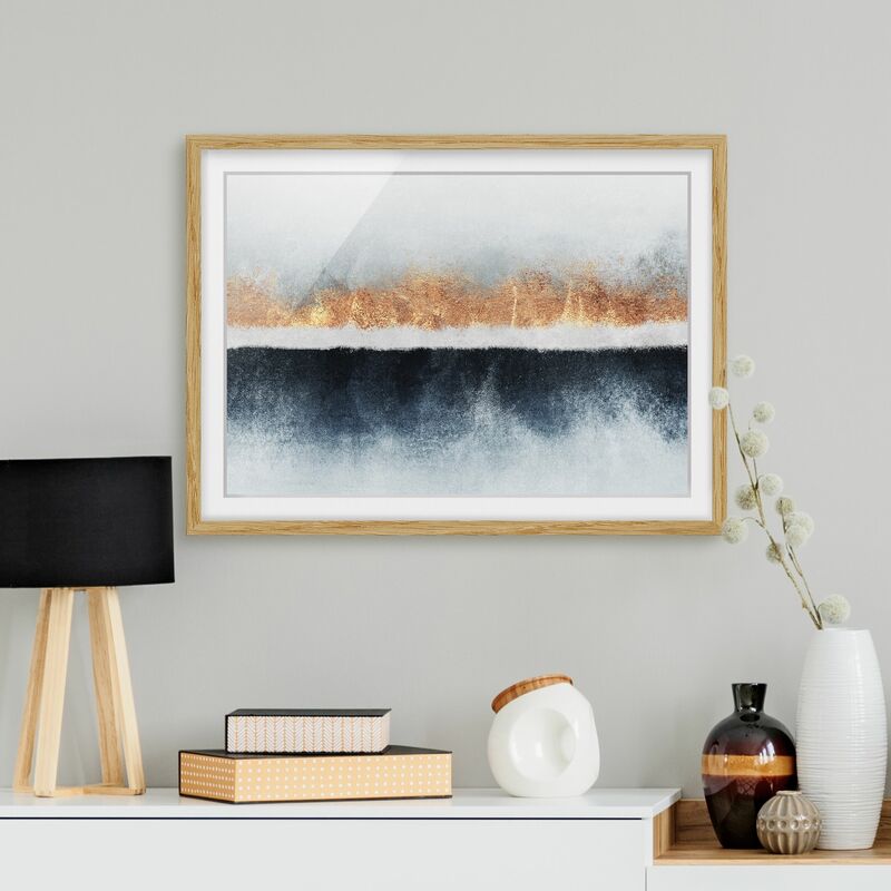 Póster enmarcado - Golden Horizon Acquerello Dimensión LxA: 18cm x 24cm, Marco: Roble
Póster enmarcado - Golden Horizon Acquerello Dimensión LxA: 18cm x 24cm, Marco: Roble