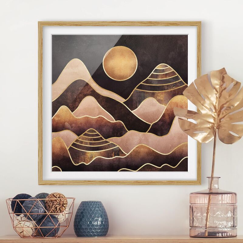 Póster enmarcado - Golden Sun astratti Monti Dimensión LxA: 70cm x 70cm, Marco: Roble
Póster enmarcado - Golden Sun astratti Monti Dimensión LxA: 70cm x 70cm, Marco: Roble