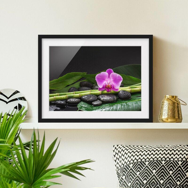 Póster enmarcado - Green Bamboo Con L'orchidea Blossom Dimensión LxA: 50cm x 70cm, Marco: Negro
Póster enmarcado - Green Bamboo Con L'orchidea Blossom Dimensión LxA: 50cm x 70cm, Marco: Negro