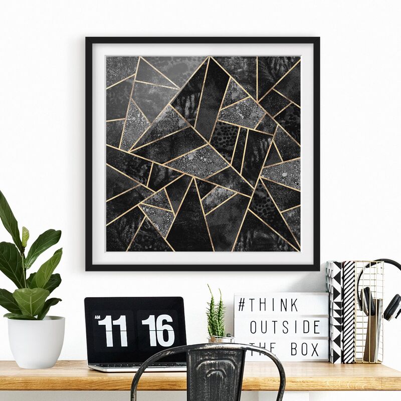 Póster enmarcado - Grigio Triangoli d'oro Dimensión LxA: 30cm x 30cm, Marco: Negro
Póster enmarcado - Grigio Triangoli d'oro Dimensión LxA: 30cm x 30cm, Marco: Negro