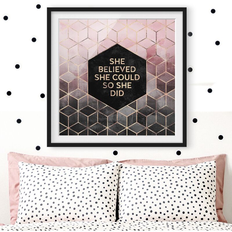 Póster enmarcado - Ha creduto che potesse in oro rosa Dimensión LxA: 50cm x 50cm, Marco: Negro
Póster enmarcado - Ha creduto che potesse in oro rosa Dimensión LxA: 50cm x 50cm, Marco: Negro