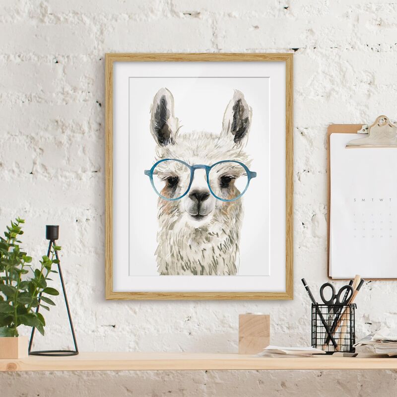 Póster enmarcado - Hip Lama Con Gli Occhiali Iii Dimensión LxA: 24cm x 18cm, Marco: Roble
Póster enmarcado - Hip Lama Con Gli Occhiali Iii Dimensión LxA: 24cm x 18cm, Marco: Roble