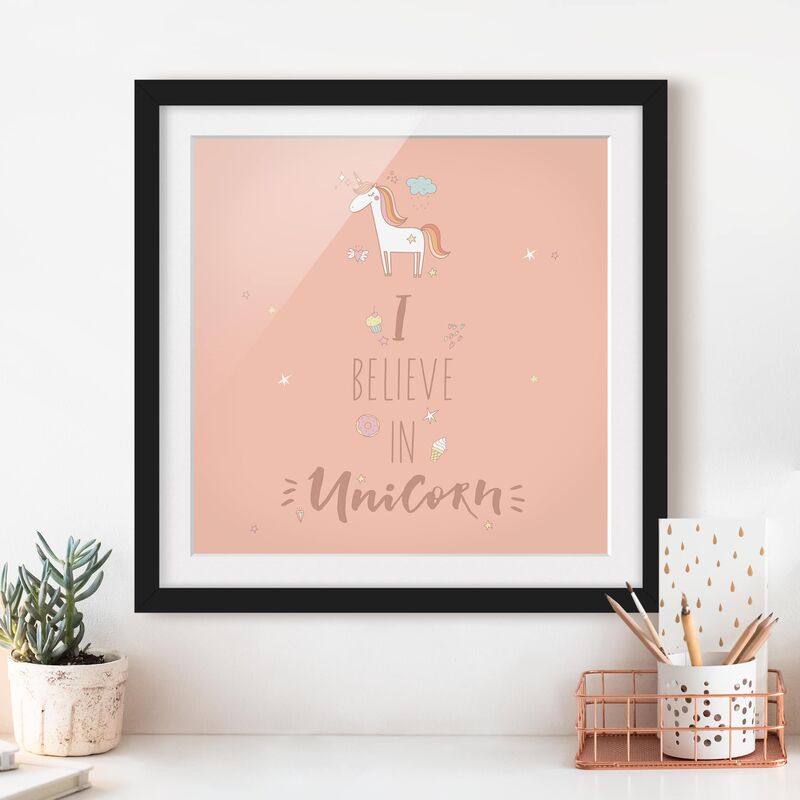 Póster enmarcado - I Believe In Unicorn Dimensión LxA: 70cm x 70cm, Marco: Negro
Póster enmarcado - I Believe In Unicorn Dimensión LxA: 70cm x 70cm, Marco: Negro