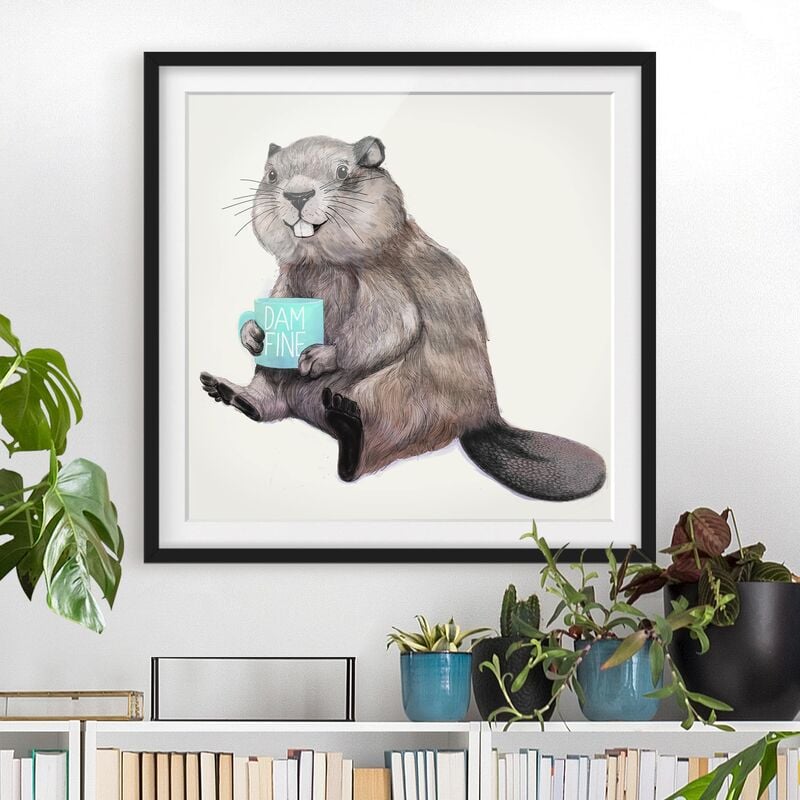 Póster enmarcado - Illustrazione Beaver con tazza di caffè Dimensión LxA: 30cm x 30cm, Marco: Negro
Póster enmarcado - Illustrazione Beaver con tazza di caffè Dimensión LxA: 30cm x 30cm, Marco: Negro