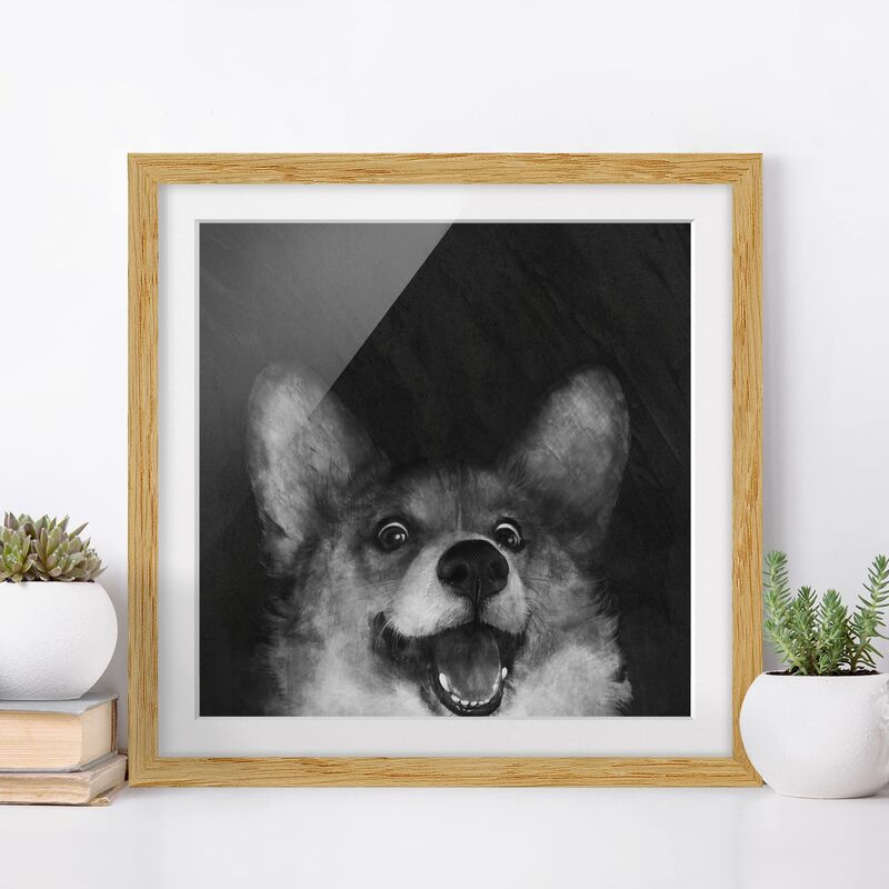 Póster enmarcado - Illustrazione Cane Corgi Pittura Bianco e nero Dimensión LxA: 50cm x 50cm, Marco: Roble
Póster enmarcado - Illustrazione Cane Corgi Pittura Bianco e nero Dimensión LxA: 50cm x 50cm, Marco: Roble