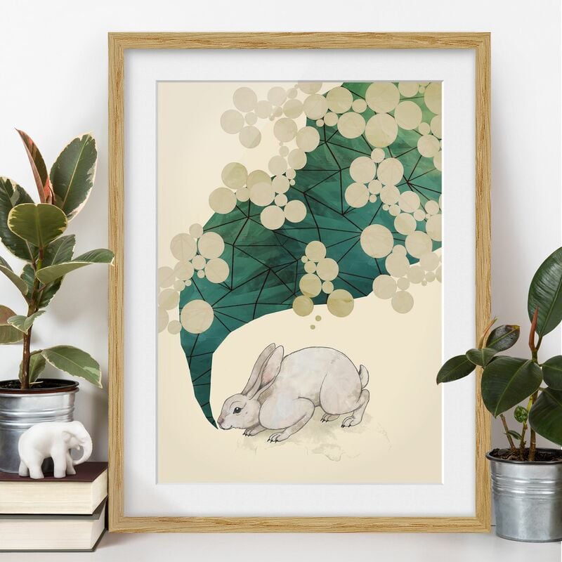 Póster enmarcado - Illustrazione Coniglietto con punti e Triangoli Dimensión LxA: 40cm x 30cm, Marco: Roble
Póster enmarcado - Illustrazione Coniglietto con punti e Triangoli Dimensión LxA: 40cm x 30cm, Marco: Roble