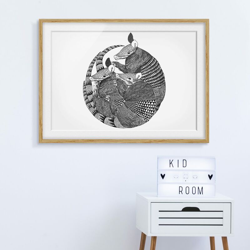Póster enmarcado - Illustrazione del modello Armadillos Bianco e nero Dimensión LxA: 30cm x 40cm, Marco: Roble
Póster enmarcado - Illustrazione del modello Armadillos Bianco e nero Dimensión LxA: 30cm x 40cm, Marco: Roble