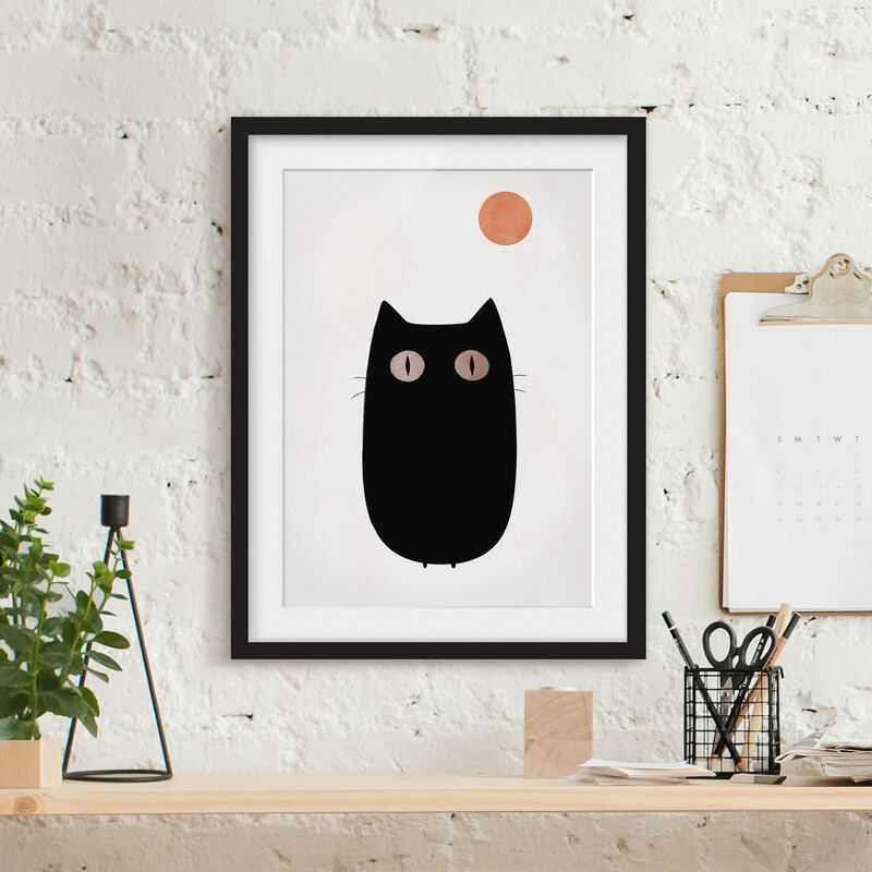 Póster enmarcado - Illustrazione di gatto nero Dimensión LxA: 24cm x 18cm, Marco: Negro
Póster enmarcado - Illustrazione di gatto nero Dimensión LxA: 24cm x 18cm, Marco: Negro