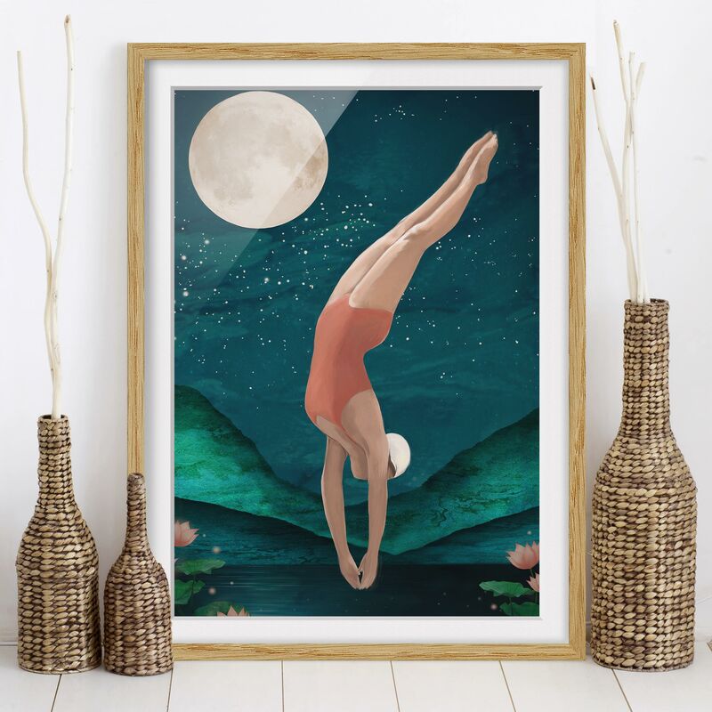 Póster enmarcado - Illustrazione donna di balneazione luna Pittura Dimensión LxA: 40cm x 30cm, Marco: Roble
Póster enmarcado - Illustrazione donna di balneazione luna Pittura Dimensión LxA: 40cm x 30cm, Marco: Roble