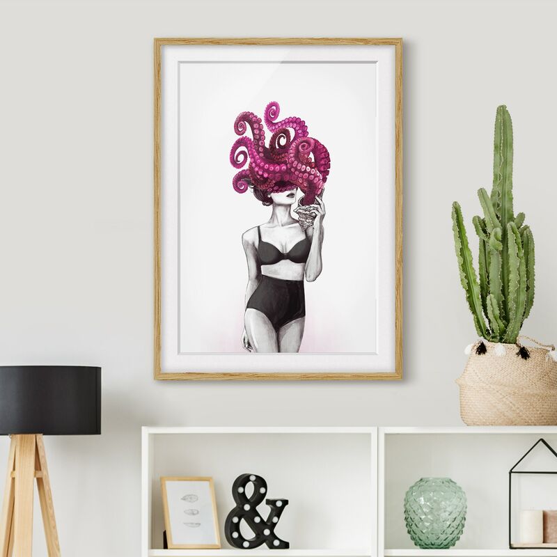 Póster enmarcado - Illustrazione Donna In Biancheria Intima Bianco e nero Octopus Dimensión LxA: 55cm x 40cm, Marco: Roble
Póster enmarcado - Illustrazione Donna In Biancheria Intima Bianco e nero Octopus Dimensión LxA: 55cm x 40cm, Marco: Roble
