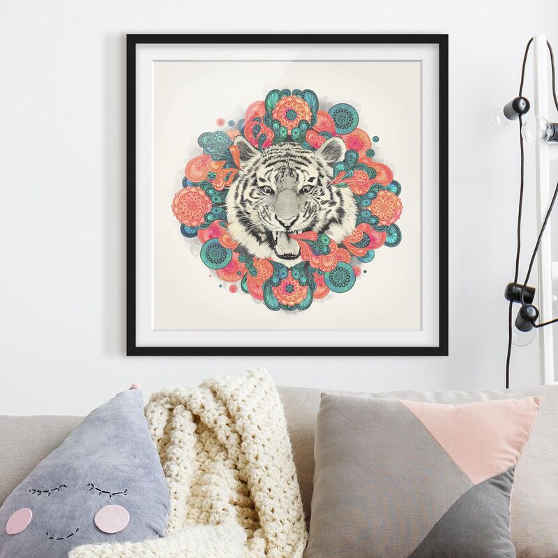 Póster enmarcado - Illustrazione Tiger disegno Mandala Paisley Dimensión LxA: 30cm x 30cm, Marco: Negro
Póster enmarcado - Illustrazione Tiger disegno Mandala Paisley Dimensión LxA: 30cm x 30cm, Marco: Negro