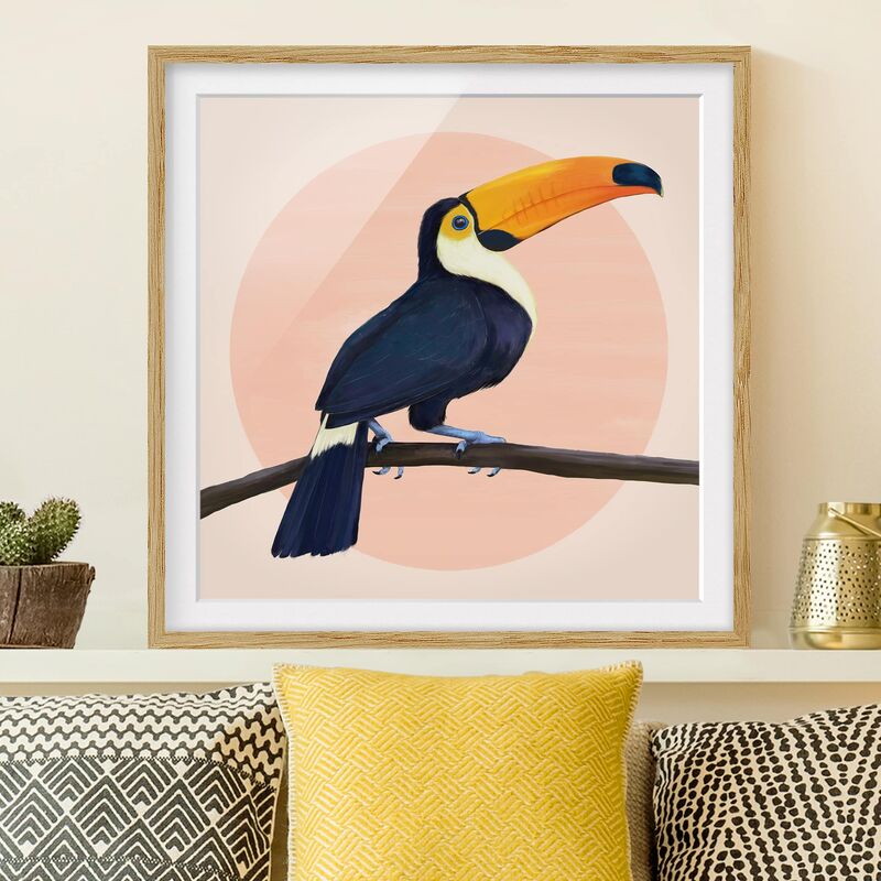 Póster enmarcado - Illustrazione Uccello Toucan pastello pittura Dimensión LxA: 20cm x 20cm, Marco: Roble
Póster enmarcado - Illustrazione Uccello Toucan pastello pittura Dimensión LxA: 20cm x 20cm, Marco: Roble