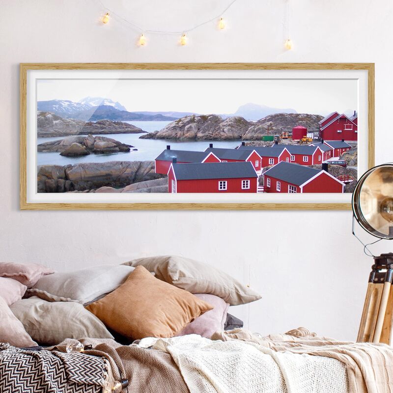 Póster enmarcado - Insediamento Nel Fiordo Dimensión LxA: 50cm x 130cm, Marco: Roble
Póster enmarcado - Insediamento Nel Fiordo Dimensión LxA: 50cm x 130cm, Marco: Roble
