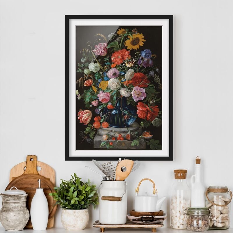 Póster enmarcado - Jan Davidsz De Heem - Tulips, A Sunflower, An Iris And Other Flowers In A Glass Vase On The Marble Base Of A Column Dimensión LxA:
Póster enmarcado - Jan Davidsz De Heem - Tulips, A Sunflower, An Iris And Other Flowers In A Glass Vase On The Marble Base Of A Column Dimensión LxA: