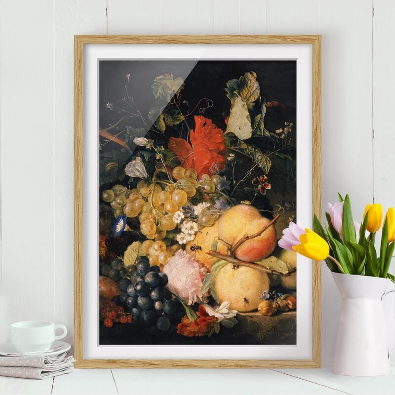 Póster enmarcado - Jan Van Huysum - Fruits, Flowers And Insects Dimensión LxA: 24cm x 18cm, Marco: Roble
Póster enmarcado - Jan Van Huysum - Fruits, Flowers And Insects Dimensión LxA: 24cm x 18cm, Marco: Roble