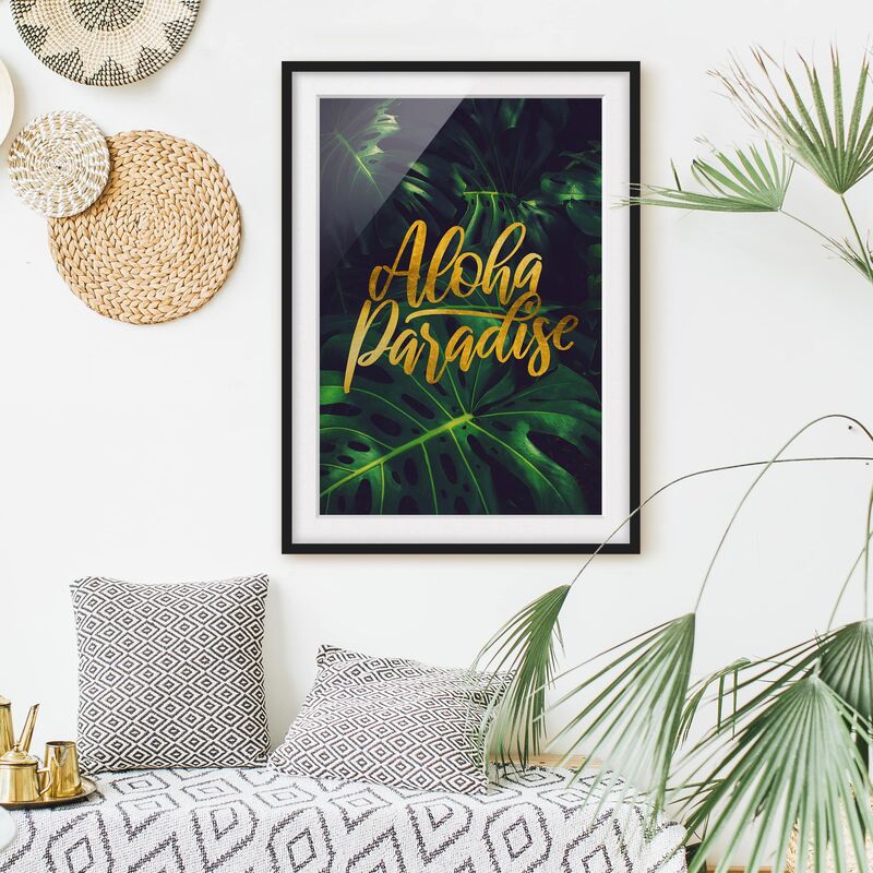 Póster enmarcado - Jungle - Aloha Paradise Dimensión LxA: 100cm x 70cm, Marco: Negro
Póster enmarcado - Jungle - Aloha Paradise Dimensión LxA: 100cm x 70cm, Marco: Negro
