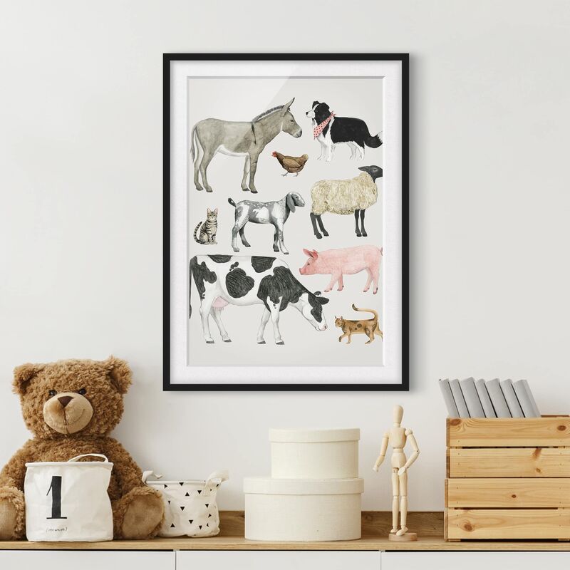 Póster enmarcado - La Fattoria Degli Animali Family Ii Dimensión LxA: 55cm x 40cm, Marco: Negro
Póster enmarcado - La Fattoria Degli Animali Family Ii Dimensión LxA: 55cm x 40cm, Marco: Negro