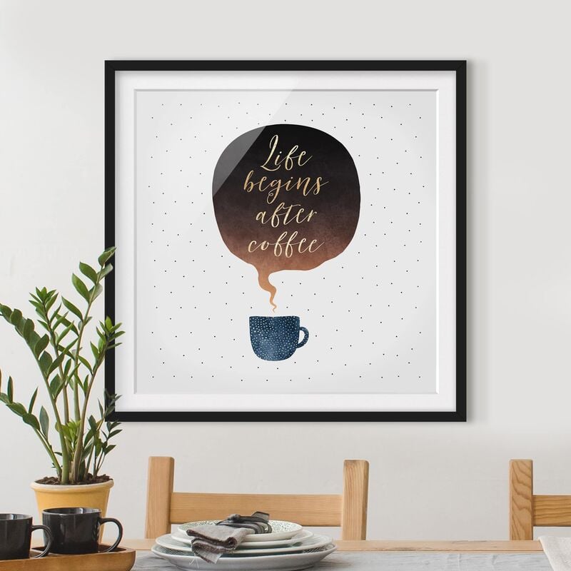 Póster enmarcado - La vita inizia dopo i punti di caffè Dimensión LxA: 20cm x 20cm, Marco: Negro
Póster enmarcado - La vita inizia dopo i punti di caffè Dimensión LxA: 20cm x 20cm, Marco: Negro