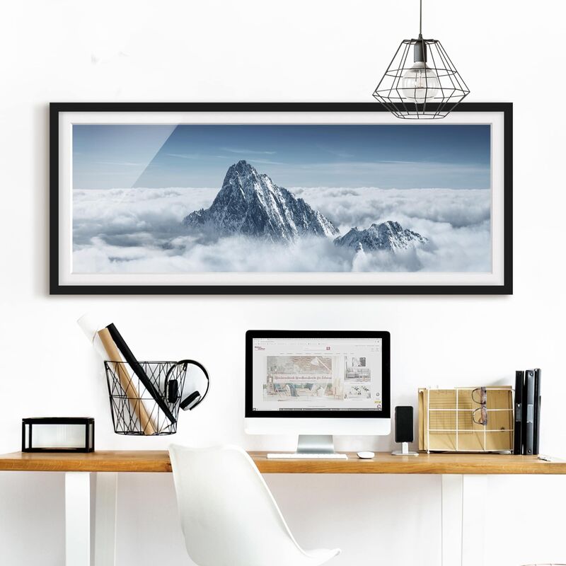 Póster enmarcado - Le Alpi Sopra Le Nuvole Dimensión LxA: 40cm x 100cm, Marco: Negro
Póster enmarcado - Le Alpi Sopra Le Nuvole Dimensión LxA: 40cm x 100cm, Marco: Negro
