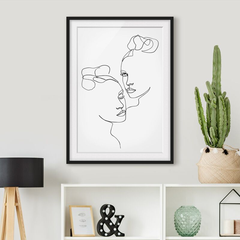 Póster enmarcado - Line Art Faces donne Bianco e nero Dimensión LxA: 70cm x 50cm, Marco: Negro
Póster enmarcado - Line Art Faces donne Bianco e nero Dimensión LxA: 70cm x 50cm, Marco: Negro