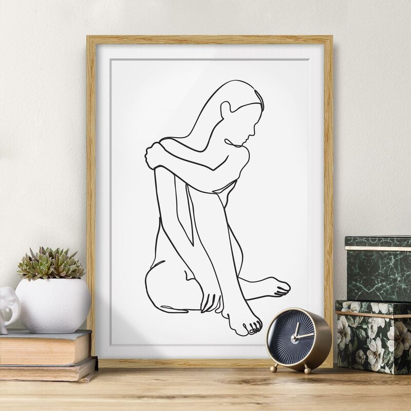 Póster enmarcado - Line Art Nudo donna Bianco e nero Dimensión LxA: 70cm x 50cm, Marco: Roble
Póster enmarcado - Line Art Nudo donna Bianco e nero Dimensión LxA: 70cm x 50cm, Marco: Roble