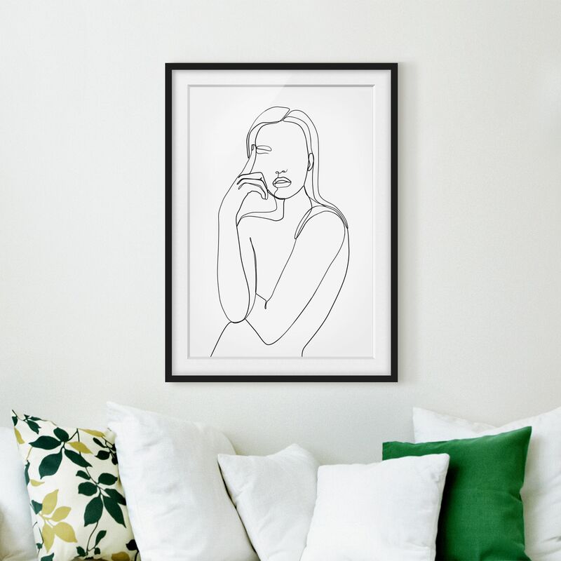 Póster enmarcado - Line Art Pensieroso donna Bianco e nero Dimensión LxA: 100cm x 70cm, Marco: Negro
Póster enmarcado - Line Art Pensieroso donna Bianco e nero Dimensión LxA: 100cm x 70cm, Marco: Negro