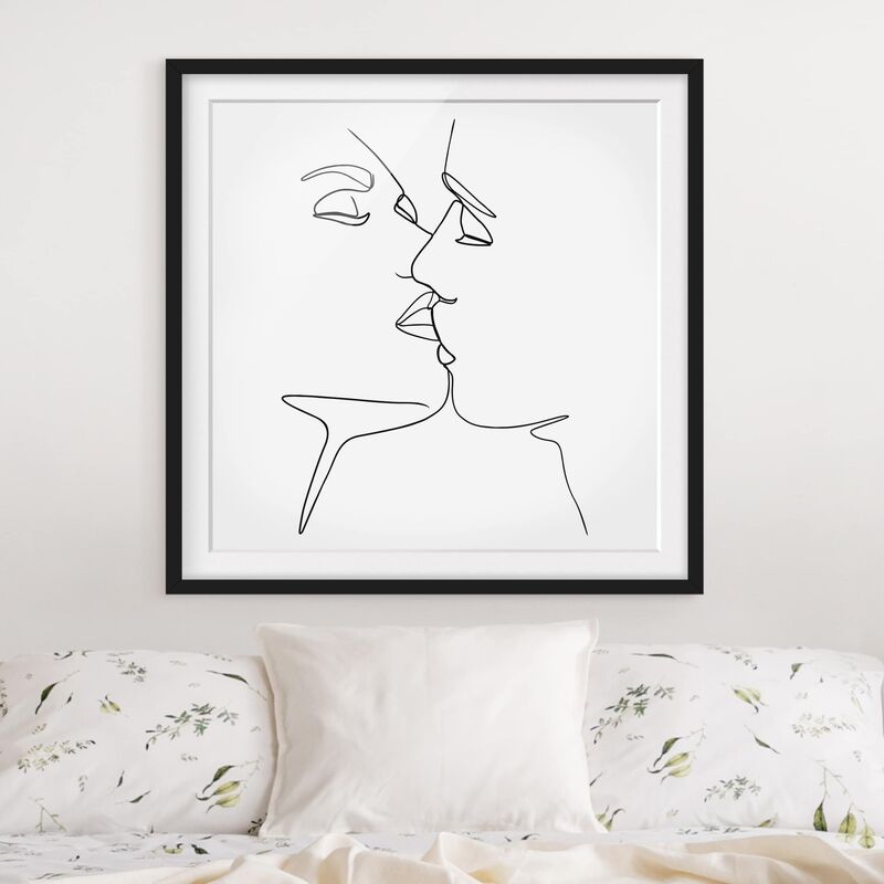 Póster enmarcado - Line Art bacio Faces Bianco e nero Dimensión LxA: 70cm x 70cm, Marco: Negro
Póster enmarcado - Line Art bacio Faces Bianco e nero Dimensión LxA: 70cm x 70cm, Marco: Negro