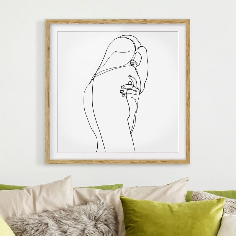 Póster enmarcado - Line Art Nudo spalla Bianco e nero Dimensión LxA: 30cm x 30cm, Marco: Roble
Póster enmarcado - Line Art Nudo spalla Bianco e nero Dimensión LxA: 30cm x 30cm, Marco: Roble