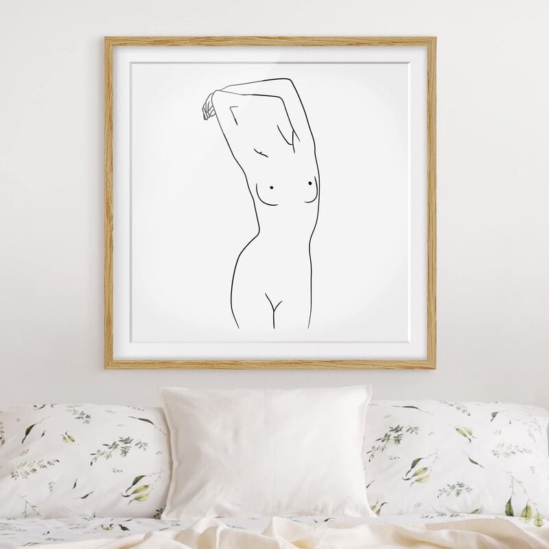 Póster enmarcado - Line Art Nudo Bianco e nero Dimensión LxA: 20cm x 20cm, Marco: Roble
Póster enmarcado - Line Art Nudo Bianco e nero Dimensión LxA: 20cm x 20cm, Marco: Roble